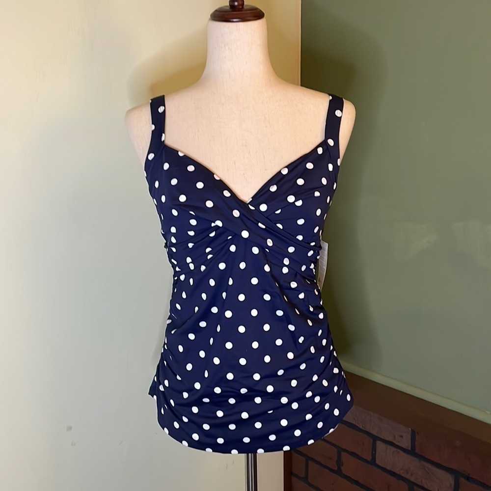 8 Lands‎ End Tankini Swim Top B02 6547
